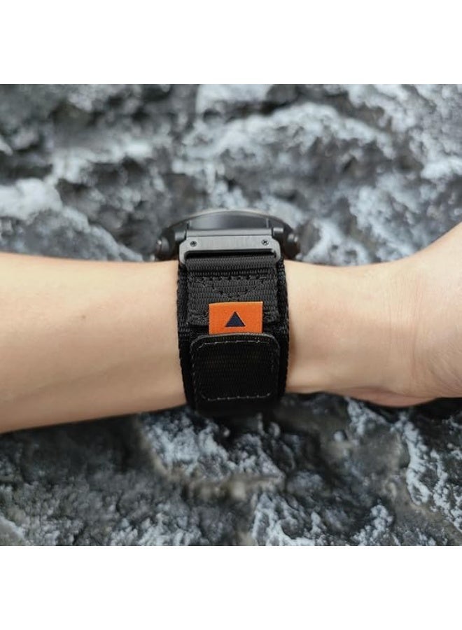 أحزمة ساعة من نايلون متين سريعة التركيب مقاس 22 ملم لساعات Garmin Fenix 7 / Fenix 6 / Fenix 5 / EPIX Pro مقاس 47 ملم، حزام معصم قابل للتعديل من نايلون شبكي قوي لساعات Forerunner 955/965 و MARQ - Image 4
